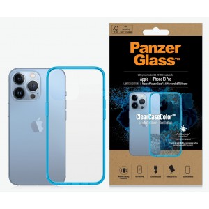 PanzerGlass Apple iPhone 13 Pro ClearCase - Bondi Blue Limited Edition (0336), AntiBacterial, Military Grade Standard, Scratch Resistant