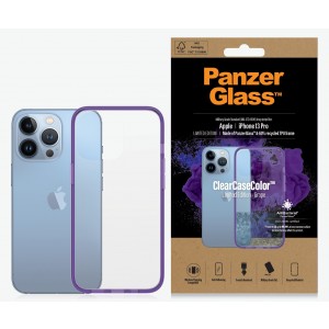 PanzerGlass Apple iPhone 13 Pro ClearCase - Grape Limited Edition (0337), AntiBacterial, Military Grade Standard, Scratch Resistant, Anti-Yellowing