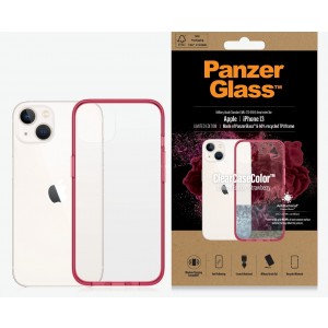 PanzerGlass Apple iPhone 13 ClearCase - Strawberry Limited Edition (0335), AntiBacterial, Military Grade Standard, Scratch Resistant, Anti-Yellowing
