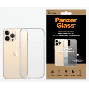 PanzerGlass Apple iPhone 13 Pro Max ClearCase - Clear (0314), AntiBacterial, Military Grade Standard, Anti-Yellowing, Scratch Resistant