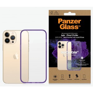 PanzerGlass Apple iPhone 13 Pro Max ClearCase - Grape Limited Edition (0342), AntiBacterial, Military Grade Standard, Scratch Resistant,Anti-Yellowing