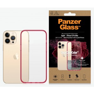 PanzerGlass Apple iPhone 13 Pro Max ClearCase - Strawberry Limited Edition (0345), AntiBacterial, Military Grade Standard, Scratch Resistant