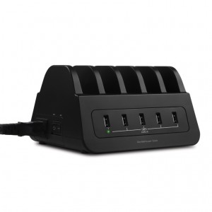mbeat Gorilla Power Dock 5-Port 60W USB Charging Dock with 2 AU Power Sockets - 5 Device Fast Charge Station/ iPhone/iPad/Andriod Smart Phone/Tablet