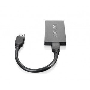 LENOVO USB to DisplayPort Adapter -  Maximum Resolution 3840x2160@30Hz, Connects USB Enabled Systems to DisplayPort Monitor/Projector