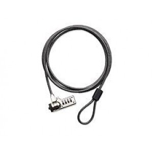 Targus DEFCON Resettable T-Lock Combo Cable Lock with 2M Steel Cable/ Additional Locking - Black