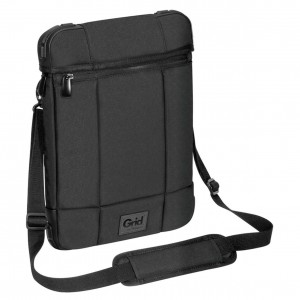 Targus TSS847AU 12" Grid High Impact Vertical Slipcase - Shock Absorbing Corner, Wind Resistant, Rain Resistant, Vibration Resistant, Dust Resistant, Weather Resistant, Drop Resistant - Shoulder Strap - Black