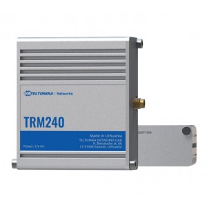 TELTONIKA TRM240100000 TRM240 Industrial Cellular Modem, 4G/LTE (Cat 1), USB LTE Cat 1 Modem with a Rugged Housing and External Antenna Connector, PSU excluded