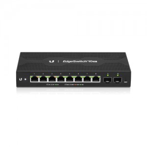 Ubiquiti Edgeswitch 10X - 8-Port Gigabit Switch 2 SFP Ports- 24v Passive PoE In and Out (All Ports) - 20Gbps Switching Capacity
