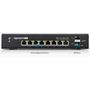 Ubiquiti EdgeSwitch 8 - 8-Port Managed PoE+ Gigabit Switch 2 SFP 150W Total Power Output - Supports PoE+ and 24v Passive