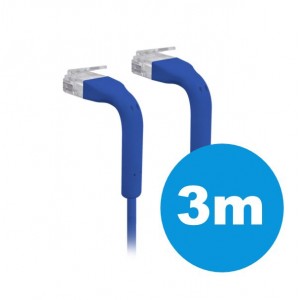 UniFi patch cable with both end bendable RJ45 3m - Blue