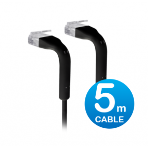 UniFi patch cable with both end bendable RJ45 5m - Black