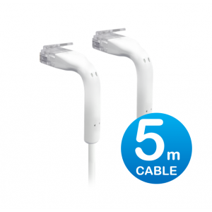 UniFi patch cable with both end bendable RJ45 5m - White