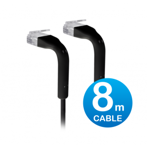 UniFi patch cable with both end bendable RJ45 8m - Black