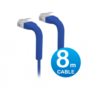 UniFi patch cable with both end bendable RJ45 8m - Blue