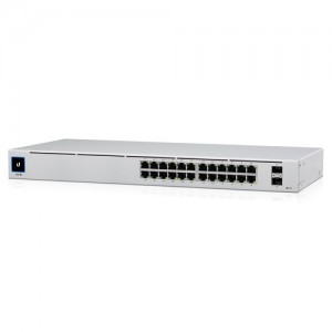 Ubiquiti UniFi 24 port Managed Gigabit Switch - 16x PoE+ Ports 8x Gigabit Ethernet Ports with 2xSFP - 120W - Touch Display - Fanless - GEN2
