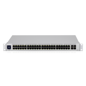 Ubiquiti UniFi 48 port Managed Gigabit Layer2 & Layer3 switch - 48x Gigabit Ethernet Ports w/ 32x 802.3at POE+ 4x SFP Port Touch Display 210W