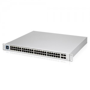 Ubiquiti UniFi 48 port Managed Gigabit Layer2 and Layer3 switch with auto-sensing 802.3at PoE+ and 802.3bt PoE SFP+  : Touch Display - 660W GEN2
