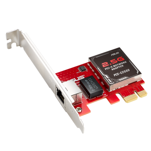 ASUS PCE-C2500 2.5GBase-T PCIe Network Adapter Backward Compatibility 1G/100Mbps; RJ45 port, Windows and Linux Support