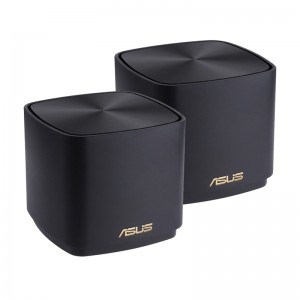 ASUS ZenWiFi AX Mini XD4 AX1800 Wifi 6 Dual-Band Whole-Home Mesh Routers For Large Homes, 2xAntenna, Up To 306sqm, Black (2 Pack)