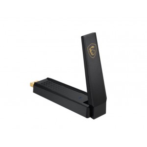 MSI GUAXE54 AXE5400 WiFi 6E USB adapter, 2.4GHz / 5GHz / 6GHz, 1x USB 3.2, Windows 11, Windows 10, Linux