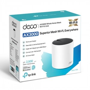 TP-LINK DECO X55(1-PACK) AX3000 Whole Home Mesh WiFi 6 Router, Dual-Band with Smart Antennas, MU-MIMO, HomeShield Security