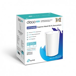 TP-LINK DECO X73-DSL(1-PACK) Deco X73-DSL AX5400 VDSL Whole Home Mesh Wi-Fi 6 System, 270sqm Coverage For 1-3 Bedroom Houses, Dual-Band, OFDMA, MU-MIMO, Beamforming