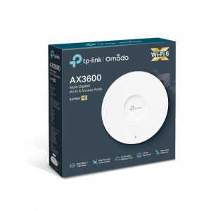TP-LINK EAP660 HD (CH) Omada AX3600 Wireless Dual Band Multi-Gigabit Ceiling Mount Access Point, 2402Mbps @ 5GHz POE+, SNMP, MU-MIMO, QoS, Mount