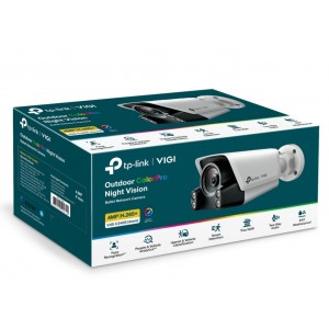 TP-LINK VIGI C340S(4mm) VIGI 4MP C340S(4mm) Outdoor ColourPro Night Vision Bullet Network Camera, 4mm Lens, Smart Detection