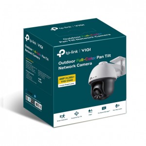TP-LINK VIGI C540(4MM) VIGI 4MP C540(4mm) Outdoor Full-Colour Pan Tilt Network Camera, 4mm Lens, Smart Detection, 3YW