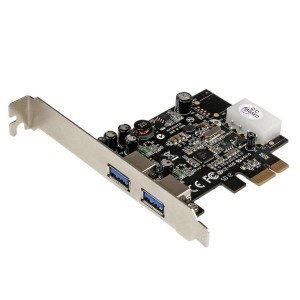 StarTech PEXUSB3S25 USB Adapter - PCI Express x1 - Plug-in Card - Black - TAA Compliant - 2 Total USB Port(s) - 2 USB 3.0 Port(s) - PC, Linux