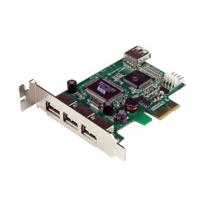 StarTech PEXUSB4DP USB Adapter - PCI Express - Plug-in Card - 4 Total USB Port(s) - 4 USB 2.0 Port(s) - PC, Mac