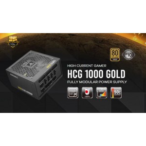 Antec HCG 1000w 80+ Gold, Fully Modular, Zero RPM Mode, 135mm FDB Fan, 2x EPS 8 PIN, 100% Japanese Caps, 16 PIN,  ATX Power Supply, PSU, 10 Yrs Wty