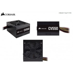 Corsair 550W CV Series CV550, 80 PLUS Bronze Certified, Compact design, ATX Power Supply