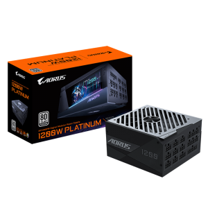 Gigabyte AORUS AP1200PM 1200W 80+ Platinum ATX Modular Power Supply, Digital LCD Monitor, Japanese Capacitors, RGB Fusion 2.0