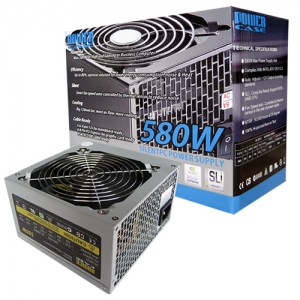 PowerCase 580W 120mm Silent Fan Power Supply Retail