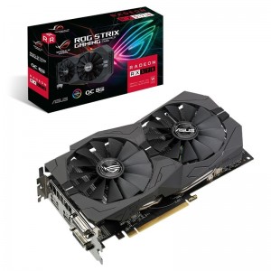ASUS AMD Radeon ROG-STRIX-RX570-O8G-GAMING Rog Strix RX570 OC Edition 8GB GDDR5, 2 Fans, 1310 Boost