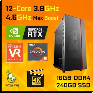 AMD Ryzen 9 3900X RTX3060 Ti 16GB 240GB SSD Gaming Computer Desktop PC