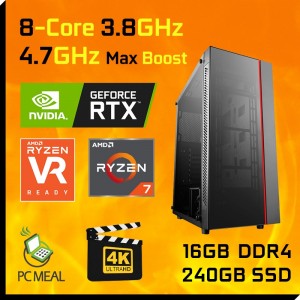 AMD Ryzen 7 5800X RTX3060 Ti 16GB 240GB SSD Gaming Computer Desktop PC