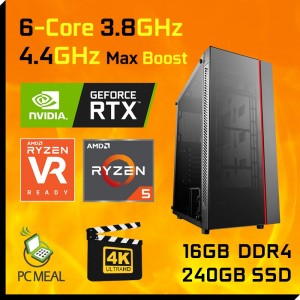 AMD Ryzen 5 3600X RTX3070 16GB 240GB SSD Gaming Computer Desktop PC