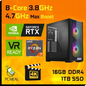 AMD Ryzen 7 5800X 8-Core RTX 3090 24GB 1TB SSD 32GB Gaming Computer Desktop PC