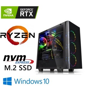 AMD Ryzen 7 2700X 2TB+500GB NVME SSD 16GB RTX 2080 Ti Gaming Computer Desktop PC
