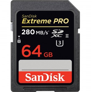 SanDisk 64GB Extreme PRO SDXC UHS-II U3 280MB/s Fastest SD Class 10 Memory Card