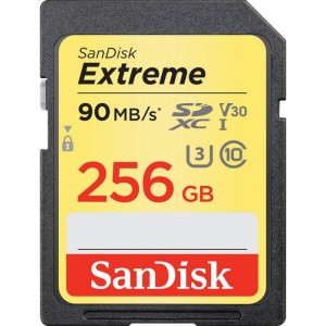 SanDisk 256GB Extreme SD Card SDXC UHS-I 90MB/s 4K Video Camera DSLR Memory Card SDSDXVF-256G