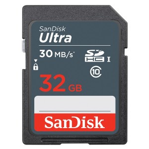 SanDisk 32GB Ultra SDHC Class 10 UHS-I 30MB/s Memory Card 