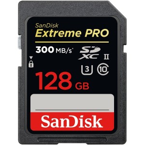 SanDisk 128GB Extreme Pro SDXC Card UHS-II 300MB/s Video Camera DSLR Memory Card