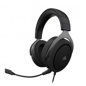 Corsair HS60 HAPTIC Carbon Stereo Gaming Headset with Haptic Bass - Black with Camouflage Black and White Cover. Headphone.