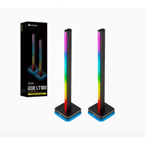 CORSAIR iCUE LT100 SMART Lighting Towers STARTER KIT, ICUE Software, Long Last LED. Pre-set Effects.Enhanced entertainment and visual experience