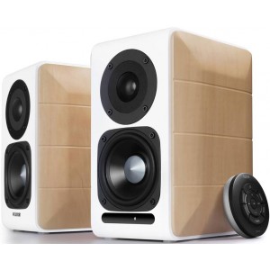 Edifier S880DB Hi-Res Audio Certified Powered Bookshelf Bluetooth Speakers White - BT 4.1/3.5mm AUX/USB/Optical/94mm Bass Driver/Built-in AMP