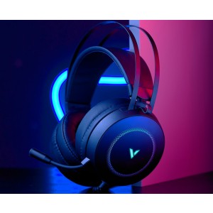 RAPOO VH160 Headset 7.1 Surround Sound Stereo Headphone USB Microphone Breathing RGB LED Lightweight, PC Gaming