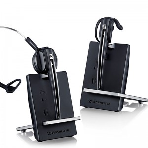 Sennheiser D10 USB ML DECT wireless headset and base for Skype4Biz on PC. Up to 12 hours talk time, Noise cancelling mic, convertible headset